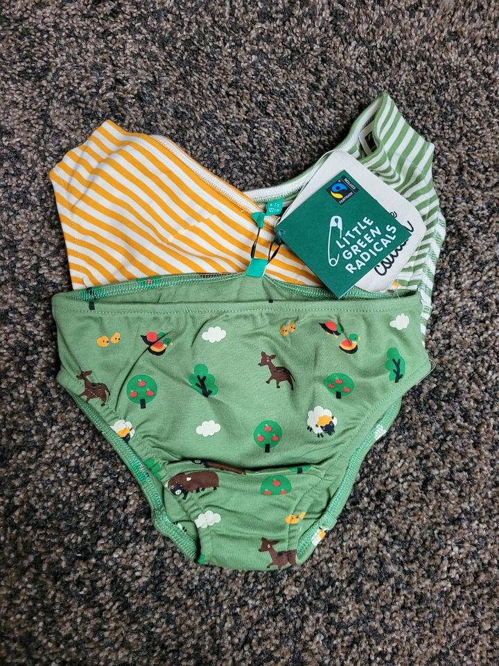 Neu Little Green Radicals Gr. 122 Slips Unterhosen 3er Set Animal in Wetschen