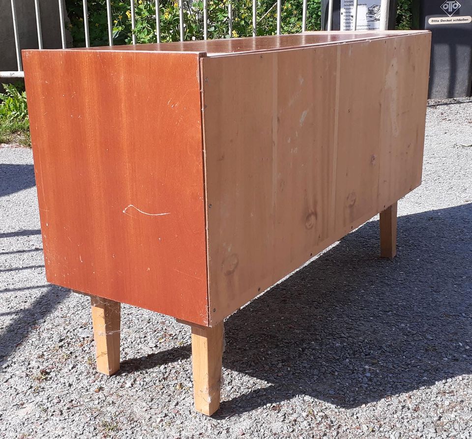 kleine Kommode aus Holz Sideboard DDR 1960er in Flöha 