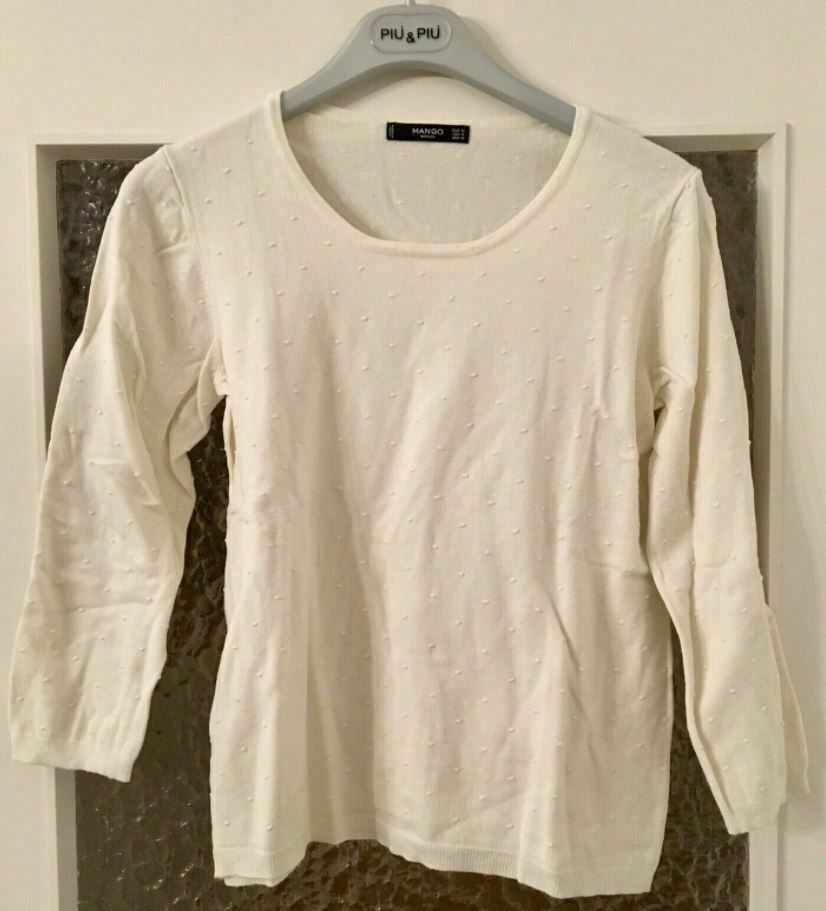 MANGO BASICS PULLOVER PULLI WEIß CHIC EDEL CHIC 38 M TOP GESCHENK in München