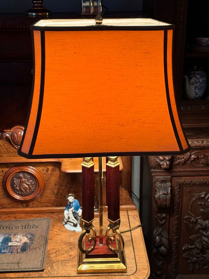 Antik Hollywood Regency Mid-Century Messing Stehlampe Tischlampe in Hagen