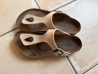 Birkenstock Gizeh 39 Leder zehentrenner beige Creme neuwertig Kreis Ostholstein - Bad Schwartau Vorschau