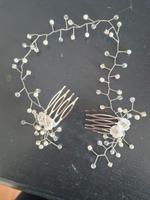 Braut Haarschmuck Hochzeit Boho Vintage Strass Perlen Sachsen-Anhalt - Teuchern Vorschau