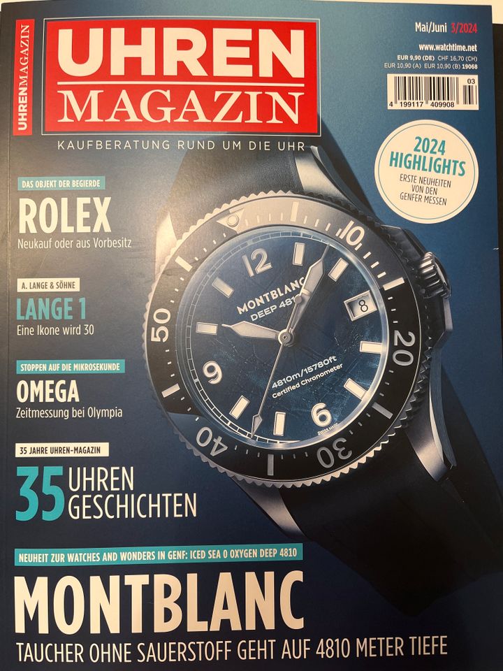 Uhrenmagazin Mai/Juni 2024 in Düsseldorf