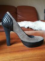 Replay Pumps, gr.37, schwarz Leder+ Cappuccino Cord. In gutem Zus Nordrhein-Westfalen - Neuss Vorschau
