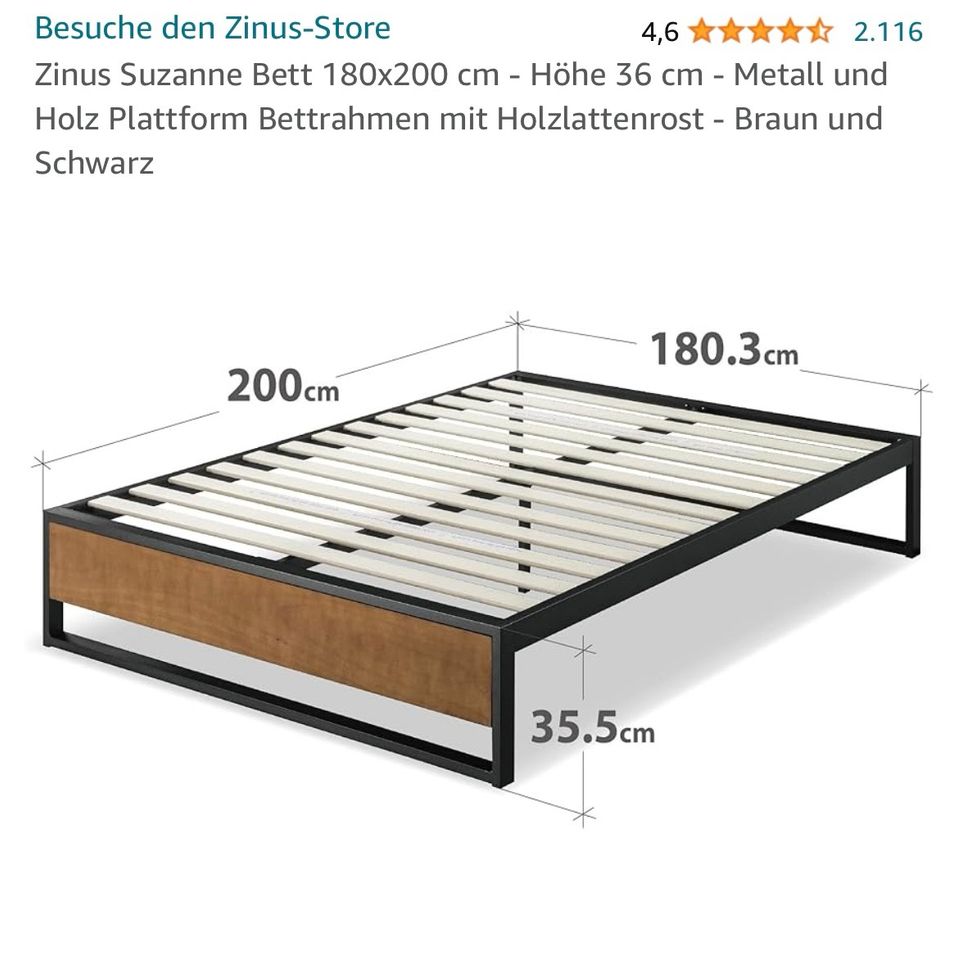 Bett Top Qualität und Zustand 180x200cm in Hamburg