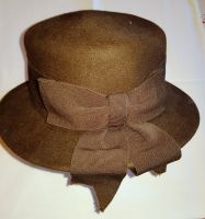 Vintage 1930er 1940er 1950er brauner Damenhut handgefertigt Hut B Bayern - Schweitenkirchen Vorschau