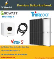 PREMIUM BALKONKRAFTWERK 600W 800W GROWATT MINI PV ANLAGE SOLARANLAGE KLEINKRAFTWERK PHOTOVOLTAIK TRINA VERTEX S+ 440W 430W BIFAZIAL Brandenburg - Dahlewitz Vorschau