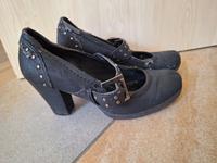 schwarze Absatzschuhe Gr. 37 / Pumps mit Riemen Berlin - Treptow Vorschau