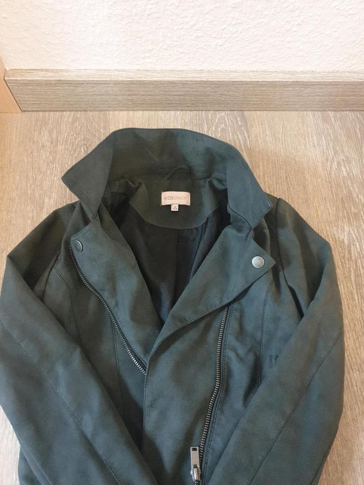 Wildleder Jacke grau/anthrazit von Kids Only Gr.134 in Billerbeck