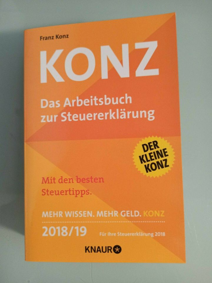 NEUWERTIG Konz Das Arbeitsbuch zur Steuererklärung 2018/2019 in Gundelsheim