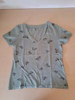 T-shirt mit Schmetterlingen olivegrün Größe XS München - Moosach Vorschau