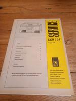 SERVICEANLEITUNG RFT DDR RADIORECORDER SKR 701 Sachsen - Riesa Vorschau
