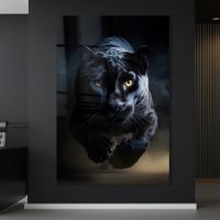 Schwarzer Panther Tier, Wandbild, Acrylglas, Poster Leinwand Deko Stuttgart - Stuttgart-Ost Vorschau