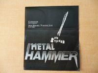 Metal Hammer, vier Aufkleber, Sticker auf einer Unterlage Hessen - Rodgau Vorschau
