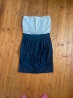 Trägerloses Minikleid Mango blau weiß Baden-Württemberg - Bruchsal Vorschau