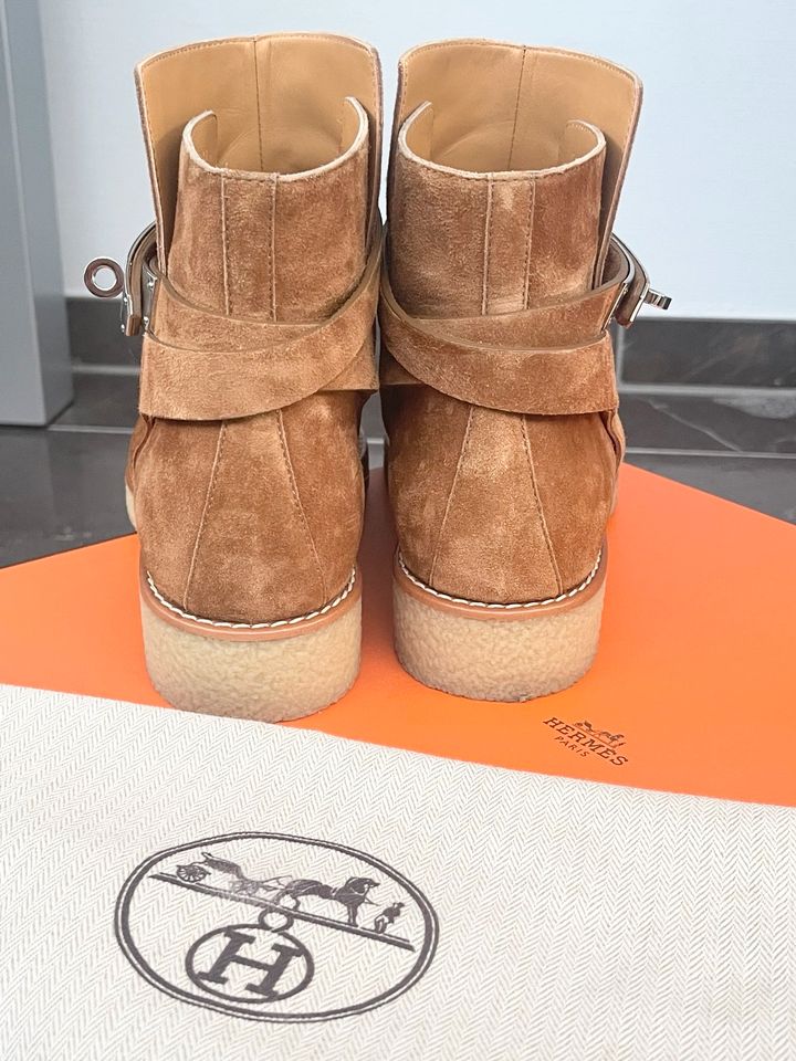 Original HERMÈS Stiefeletten  Gr. 38 -38,5 NEU& OVP, Naturel/Ecru in Hamminkeln