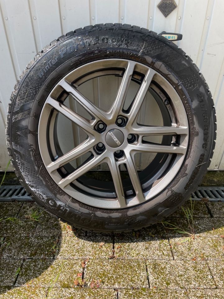 4 Winterreifen auf Alu-Felgen Marke "Dezent TZ" 215/60R17C in Essen