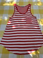 Tank Top Damen weiß-chilirot gestreift Firma Gap Bayern - Glonn Vorschau