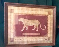 Wandbild 56 x 46 Bild Kolonialstil Afrika Leopard Holz Sachsen - Schöpstal Vorschau