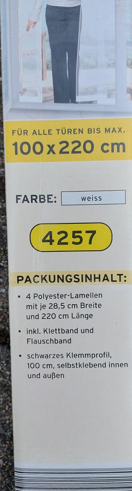 Insektenschutz Lamellenvorhang Tür 100 x 220 cm weiss neu in Brühl