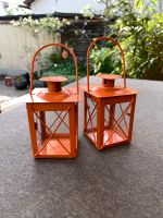 Zwei kleine Laternen für Teelichter orange Set Metall Glas Baden-Württemberg - Schwäbisch Gmünd Vorschau