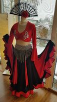 Profi-Bauchtanz-Kostüm ; rot-schwarz; Belly dan Sachsen-Anhalt - Brehna Vorschau