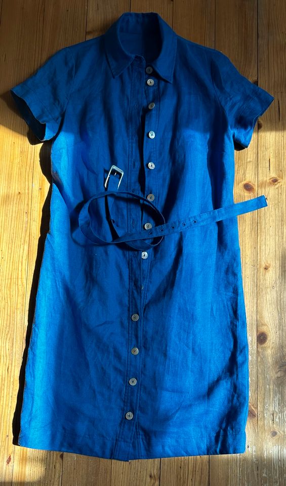 Leinenkleid, blau, Gr 34 in Offenbach