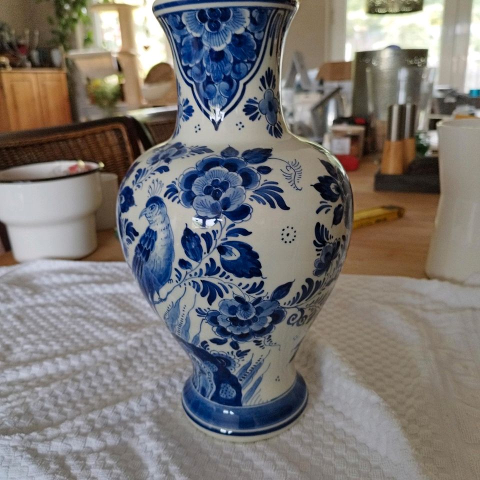 Blumenvase Delfter blauw, handgemalt in Selfkant