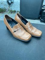Schicke Leder high heels, in camel,Gr. 41/2, Bayern - Olching Vorschau