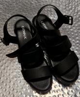 Catwalk Sandalette Schwarz Plateau 8,5 cm Größe 37 Schleswig-Holstein - Rendsburg Vorschau