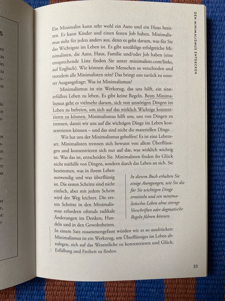 Buch Minimalismus der neue Leicht-Sinn Gräfe und Unzer Verlag in Berlin