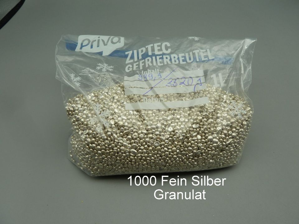 500g 1000 Silber Feinsilber Granulat Nugget 10 Kg vorhanden in Lage