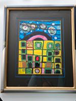 Hundertwasser Bild „Lichtbogen“ gerahmt Hessen - Fernwald Vorschau