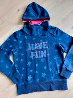 Yigga Mädchen Kapuzen Pulli Sweatpullover blau Sterne FUN 146 152 Nordrhein-Westfalen - Würselen Vorschau