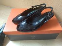 Damen Slingpumps Gr 5G 37 schwarz/Sandalen/Sandaletten Harburg - Hamburg Fischbek Vorschau