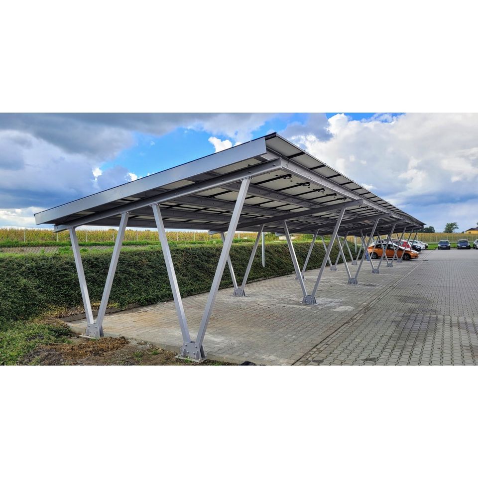 Industrie-PV-Carport modular erweiterbar 4 Stellplätze 16kWp in Rottenburg a.d.Laaber