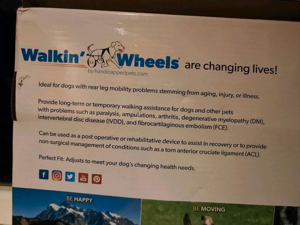 Rollwagen für Hunde OVP wie neu Walkin-Wheels - Walking-Wheel in Langenhahn
