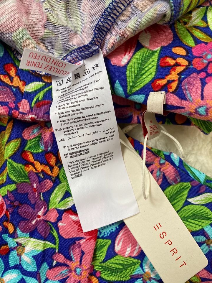 NEU! ESPRIT süße 7/8 Jersey Hose Blumen Gr. 152/158 in Neckargemünd