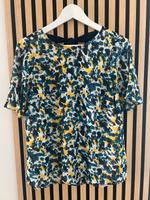 H&M Bluse mit kurzem Arm Gr.38 blau-gelb-weiß Bremen - Vegesack Vorschau