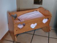 Wiegenbett aus Holz mit Matratze, Kopfkissen und Bettbezug Hessen - Lützelbach Vorschau