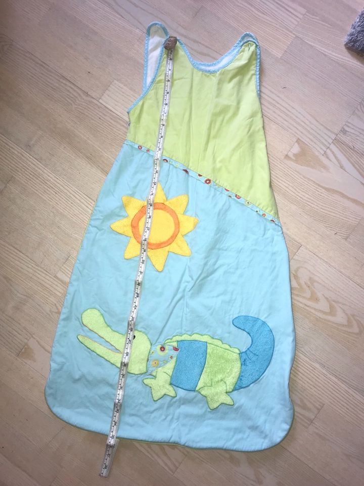 Dünner Schlafsack Sterntaler, Krokodil grün türkis, 90 cm, Sommer in Ingolstadt