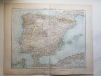 Spanien und Portugal Landkarte Andrees Handatlas von 1899 Baden-Württemberg - Leonberg Vorschau