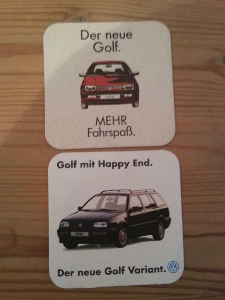 NEUE Volkswagen Bierdeckel Golf III / Variant zu verkaufen in Eiselfing