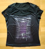 Gothic Goth T-Shirt schwarz Mieder Gürtel Größe 38/40/M/L Baden-Württemberg - Calw Vorschau