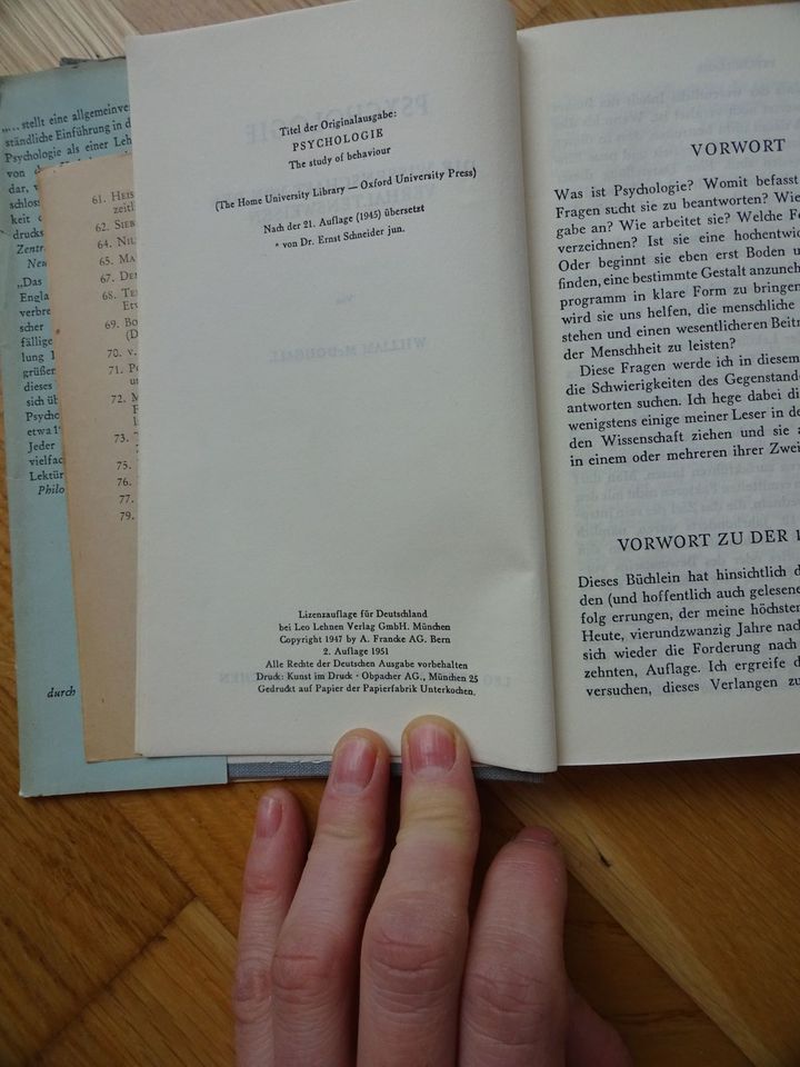 Psychologiebücher 1950 alte Bücher Psychologie in Dresden