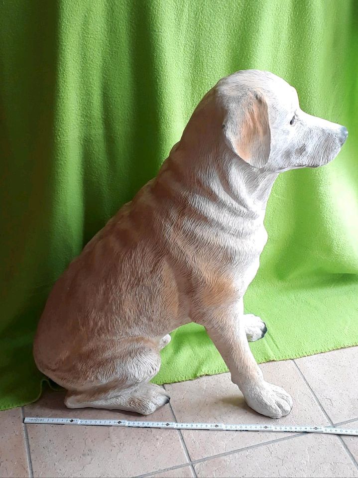 Dekorativer Hund, 50 cm hoch, aus Kunststoff, Skulptur in Steinfurt