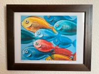 6 Bilderrahmen 46 x 36 Holz blau gebeizt mit Motiv Fische Serie Saarland - Quierschied Vorschau