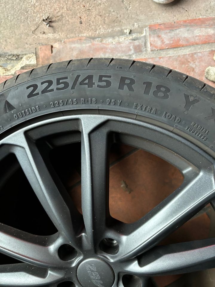 4x TIOGA 7,5*18 ET50 5*112 Continental Premium Contact 225/45 R18 in Lingen (Ems)