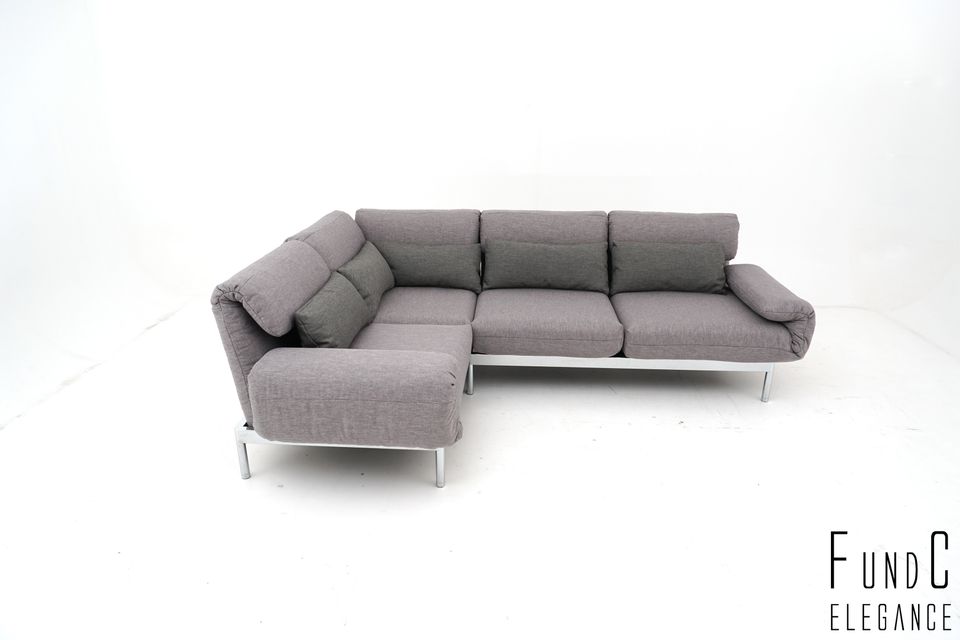 Rolf Benz Plura 380 Relaxsofa Couch Sofa Ecksofa Stoff grau in Unna