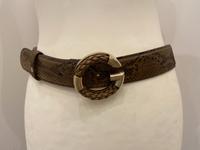 Gucci Gürtel dunkelbraun Gr. 85/34 Python Nordrhein-Westfalen - Warendorf Vorschau